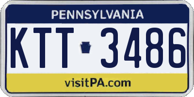 PA license plate KTT3486