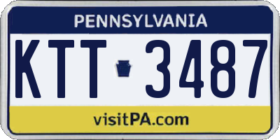 PA license plate KTT3487