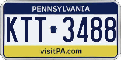 PA license plate KTT3488
