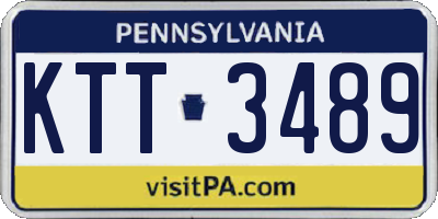 PA license plate KTT3489