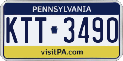 PA license plate KTT3490