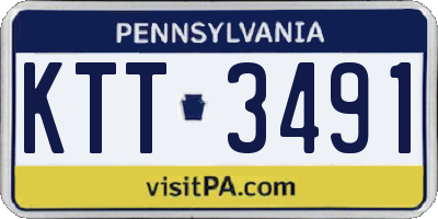 PA license plate KTT3491