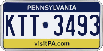 PA license plate KTT3493