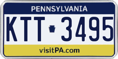 PA license plate KTT3495
