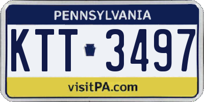 PA license plate KTT3497