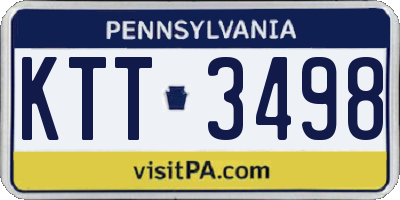 PA license plate KTT3498