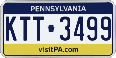 PA license plate KTT3499