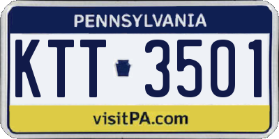 PA license plate KTT3501