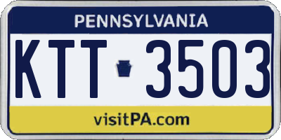 PA license plate KTT3503