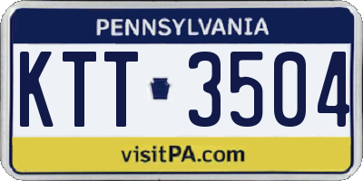 PA license plate KTT3504