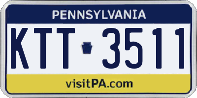 PA license plate KTT3511