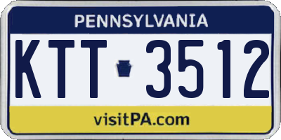 PA license plate KTT3512
