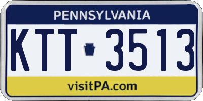 PA license plate KTT3513