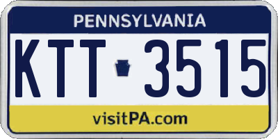 PA license plate KTT3515