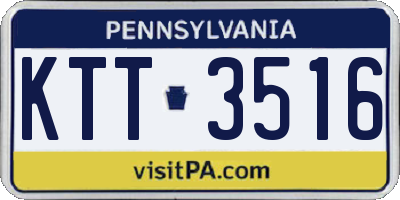 PA license plate KTT3516