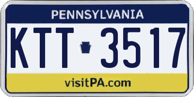 PA license plate KTT3517