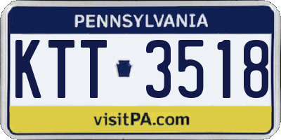 PA license plate KTT3518