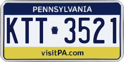 PA license plate KTT3521