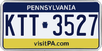 PA license plate KTT3527