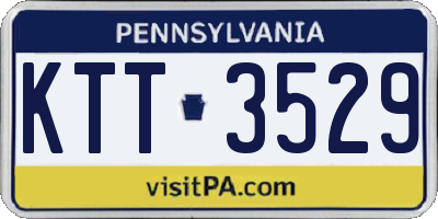 PA license plate KTT3529