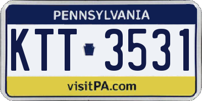 PA license plate KTT3531
