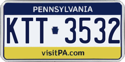 PA license plate KTT3532