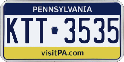 PA license plate KTT3535