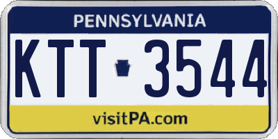PA license plate KTT3544