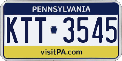 PA license plate KTT3545