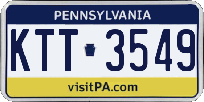PA license plate KTT3549