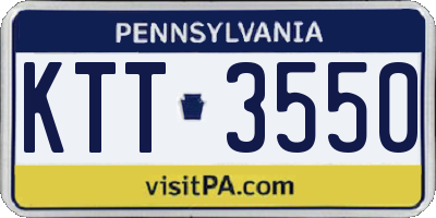 PA license plate KTT3550