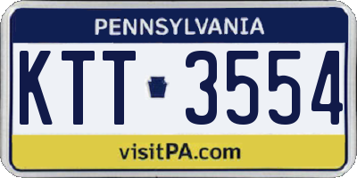 PA license plate KTT3554