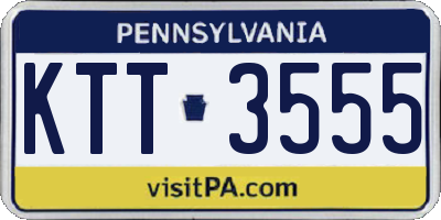 PA license plate KTT3555