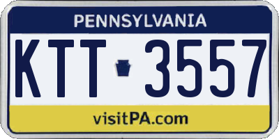 PA license plate KTT3557