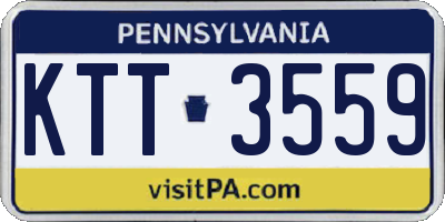 PA license plate KTT3559
