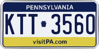 PA license plate KTT3560