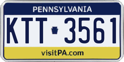PA license plate KTT3561