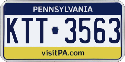 PA license plate KTT3563