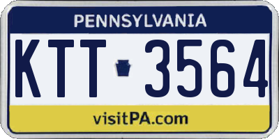 PA license plate KTT3564