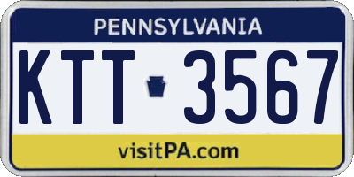 PA license plate KTT3567