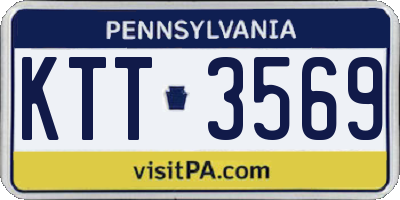 PA license plate KTT3569