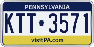 PA license plate KTT3571