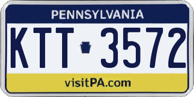 PA license plate KTT3572