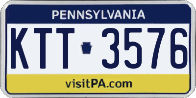PA license plate KTT3576