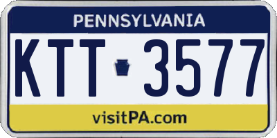 PA license plate KTT3577