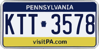 PA license plate KTT3578