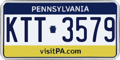 PA license plate KTT3579