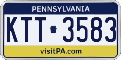 PA license plate KTT3583