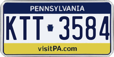 PA license plate KTT3584