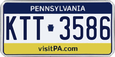 PA license plate KTT3586